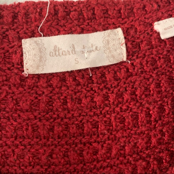 Altard state small red mock neck Oversize sweater zipper back - Picture 4 of 5